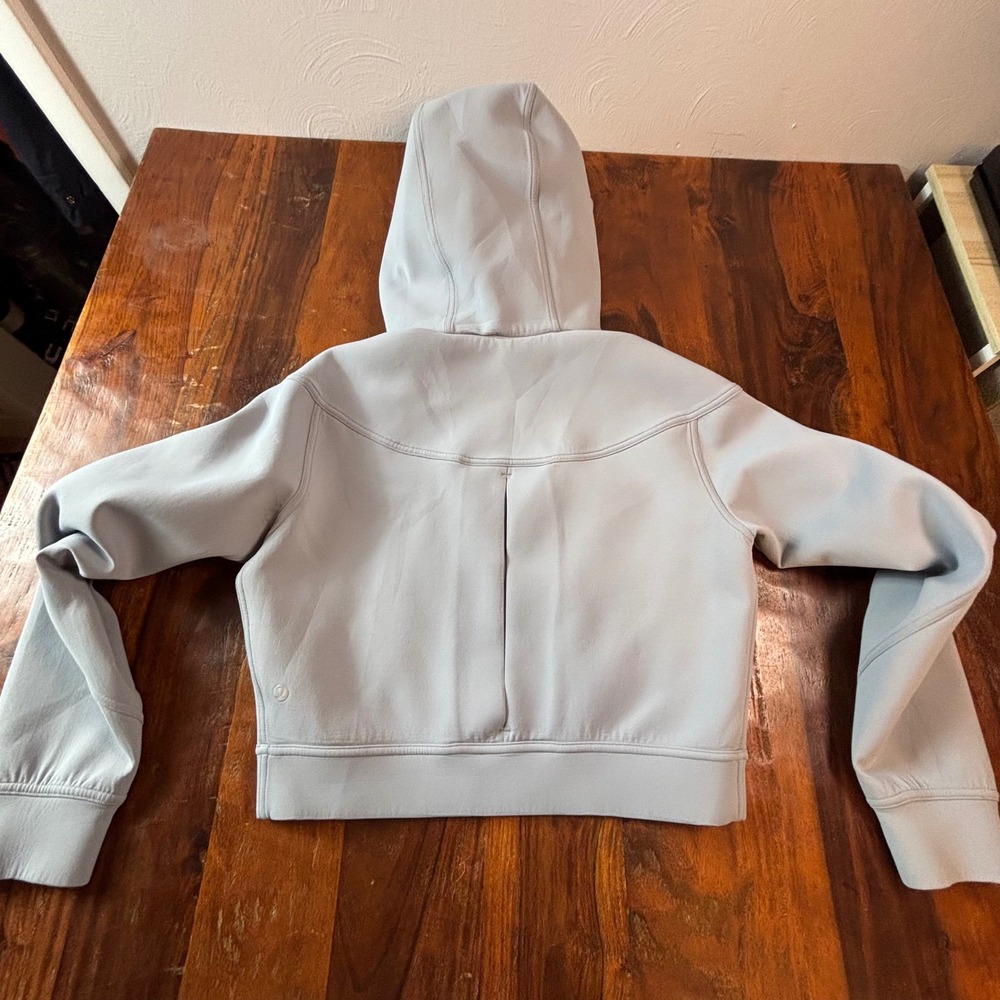 Lululemon Rogue Renegade Zip Up Hoodie Blue Grey Cropped Jacket Size 4 - Picture 3 of 10